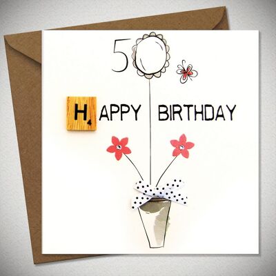 HAPPY BIRTHDAY – 50 (6 Pack) - BexyBoo406