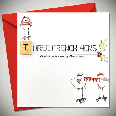 DREI FRANZÖSISCHE HÜHNER – Wir wünschen Ihnen frohe Weihnachten – BexyBoo1107
