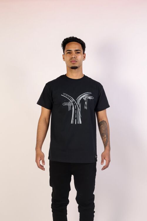 Riari Roads Tee - Jet Black