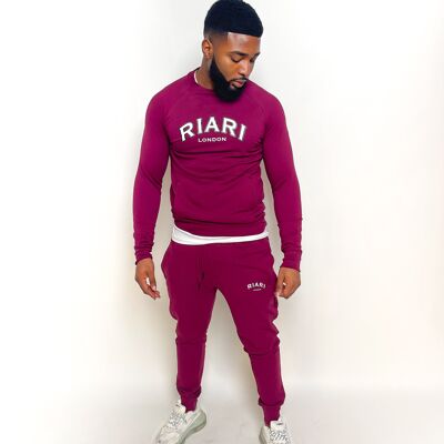 Mens Burgundy Tracksuit