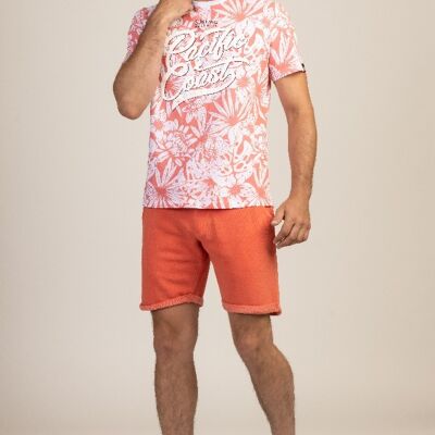 T-shirt m.c tilt homme-flamingo/anis