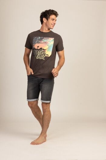 T-shirt m.c tamas homme-carbon/aqua 2