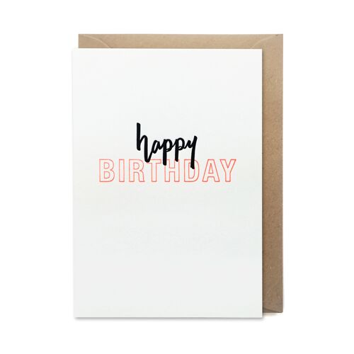 Happy birthday luxury letterpress printed card