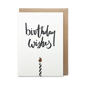Carte imprimée typographique de luxe souhaits d'anniversaire 1