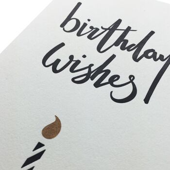 Carte imprimée typographique de luxe souhaits d'anniversaire 2