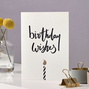 Carte imprimée typographique de luxe souhaits d'anniversaire 3