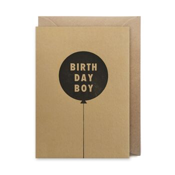 Carte imprimée typographique de luxe pour garçon d'anniversaire 1