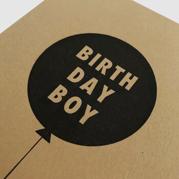 Carte imprimée typographique de luxe pour garçon d'anniversaire 2