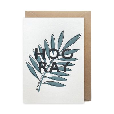 Hooray luxury letterpress printed card