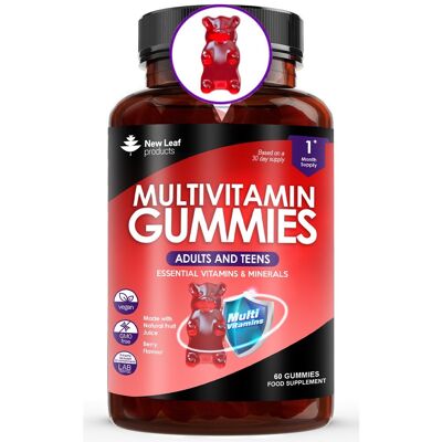 Multivitamines gélifiées pour adultes et adolescents Vitamines et minéraux essentiels à croquer au quotidien Végétalien
