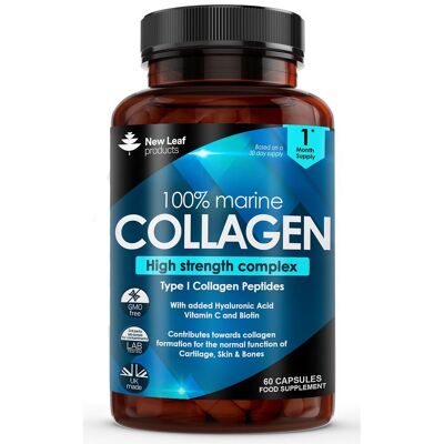 Suplemento Super Colágeno Tipo 1 100% Colágeno Marino 1470mg 60 Cápsulas