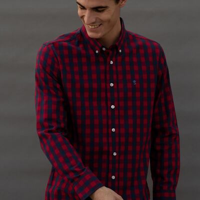 Camicia a maniche lunghe a quadri rossi 13
