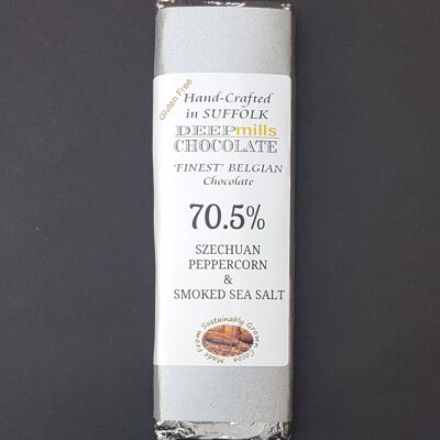 Chocolate negro con pimienta de Szechuan y sal marina ahumada – 70,5 %