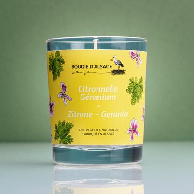 Lemongrass-Geranium Natural Candle (Anti-Moskitos)