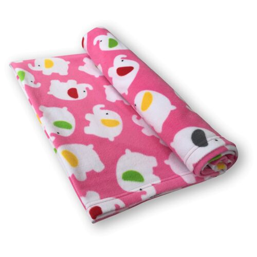 Pink Elephants Blanket Large