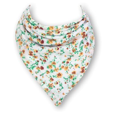 Large Ditsy Floral Yellow Bib - None