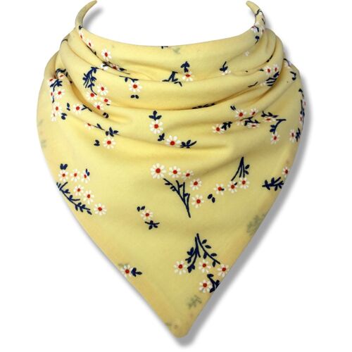 Large Floral Yellow Bib - None