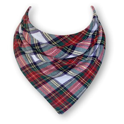 Großes gebürstetes Tartan-Lätzchen - Personalisieren Sie mich