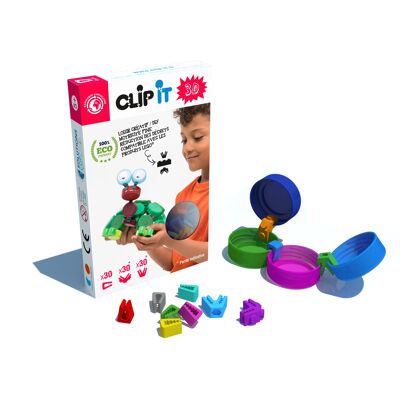 CLIP IT / Caja de 90 clips 2D + 3D