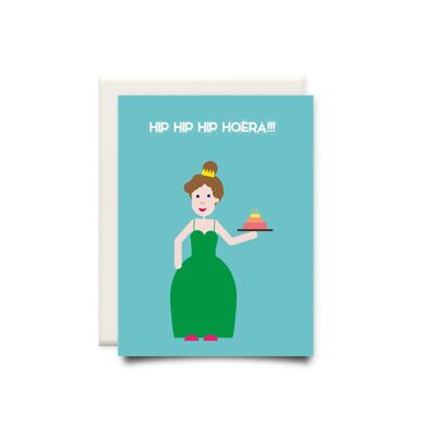 Carte de voeux Hip Hip Hourra Princess