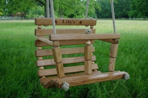 Toddler Tree Swing. ‘The Lily Swing’ Solid Oak Tree Swing - Toddler Safe