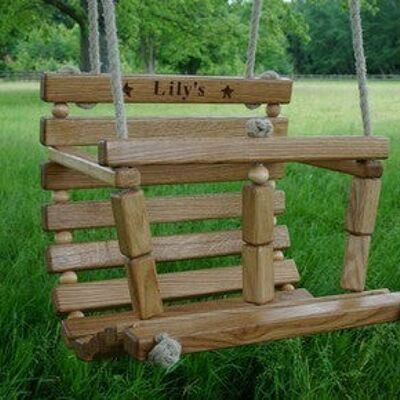 Toddler Tree Swing. ‘The Lily Swing’ Solid Oak Tree Swing - Toddler Safe