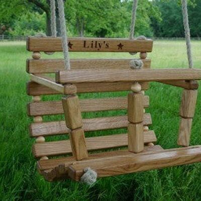 Toddler Tree Swing. ‘The Lily Swing’ Solid Oak Tree Swing - Toddler Safe