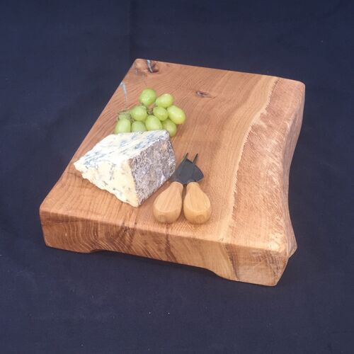 Oak or Ash Serving Platter. (The Hunky Chunk.) 35cm x 25cm x D 4cm - No Gift Wrapped