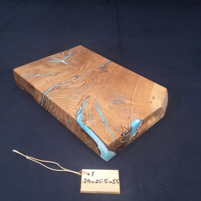 Oak Chopping Board. (Square Edged with resin detailing.)F 39x29.5x5.5cm - No Gift Wrapped