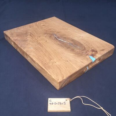 Oak Chopping Board. (Square Edged with resin detailing.)C 48.5x37x5cm - No Gift Wrapped