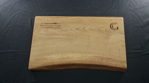 Personalised Oak Serving Platter. (Natural Edged with options company branding.) 58cm x 36cm x 4.5cm - Yes Gift Wrapped (+£6.00)