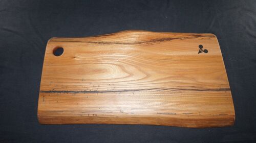 Elm Charcuterie Board. (Natural Edged with thumb hole.) 50cm x 25cm x 3cm - No Gift Wrapped