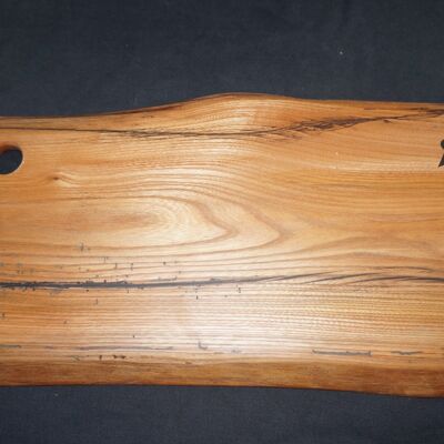 Elm Charcuterie Board. (Natural Edged with thumb hole.) 50cm x 25cm x 3cm - No Gift Wrapped