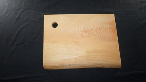 Ash Carving Board. (Natural Edged, with thumb hole.) 37cm x 30cm x 3cm - Yes Gift Wrapped (+£6.00)