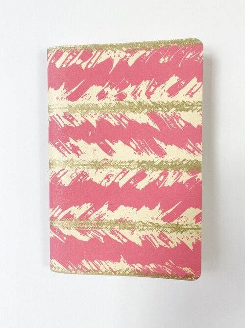 Journal en papier corail et or