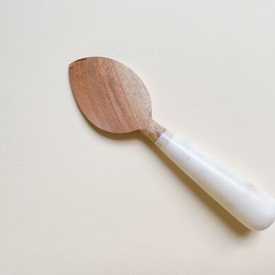 Cuchillo para queso de mármol y madera