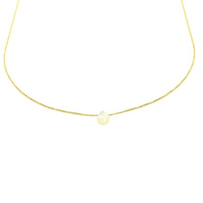 Mother-of-pearl necklace | mineral necklace | stone necklace | lithotherapy jewel | 14k gold filled