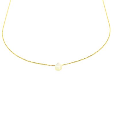 Collar de nácar | collar de minerales | collar de piedras | joya de litoterapia | 14k lleno de oro
