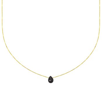 Collier agate noire | collier minéral | collier en pierre | bijou de lithothérapie | or gold filled 14k 2