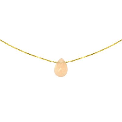 Sonnenstein-Halskette | Mineralkette | Steinkette | Lithotherapie-Juwel | 14-karätiges Gold gefüllt