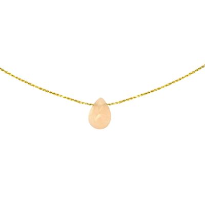 Sonnenstein-Halskette | Mineralkette | Steinkette | Lithotherapie-Juwel | 14-karätiges Gold gefüllt