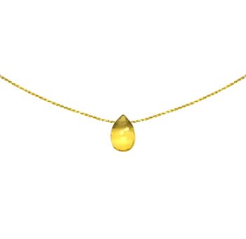 Collier citrine | collier minéral | collier en pierre | bijou de lithothérapie | or gold filled 14k 1