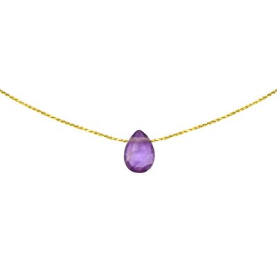 Amethyst Necklace | mineral necklace | stone necklace | lithotherapy jewel | 14k gold filled