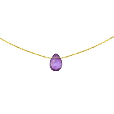 Amethyst Necklace | mineral necklace | stone necklace | lithotherapy jewel | 14k gold filled