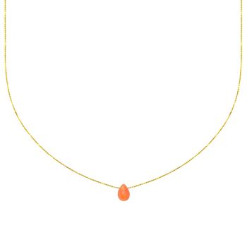 Collier cornaline | collier minéral | collier en pierre | bijou de lithothérapie | or gold filled 14k 2