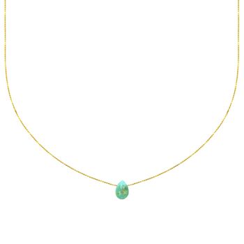 Collier turquoise | collier minéral | collier en pierre | bijou de lithothérapie | or gold filled 14k 2