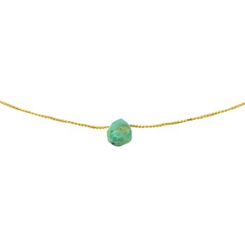 Collier turquoise | collier minéral | collier en pierre | bijou de lithothérapie | or gold filled 14k 3