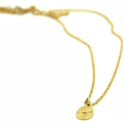 Collier soleil maille corde | collier or | bijou or | or gold filled 14k