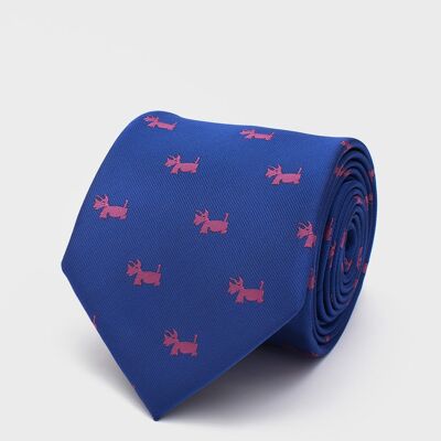 Corbata Solera Perros Azul