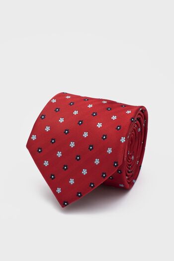 Cravate à carreaux rouge 1